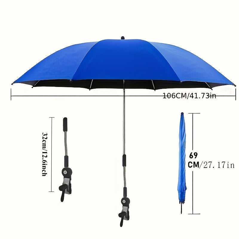Solara Portable Shade Umbrella - UV-Resistant Polyester, Adjustable Height 2