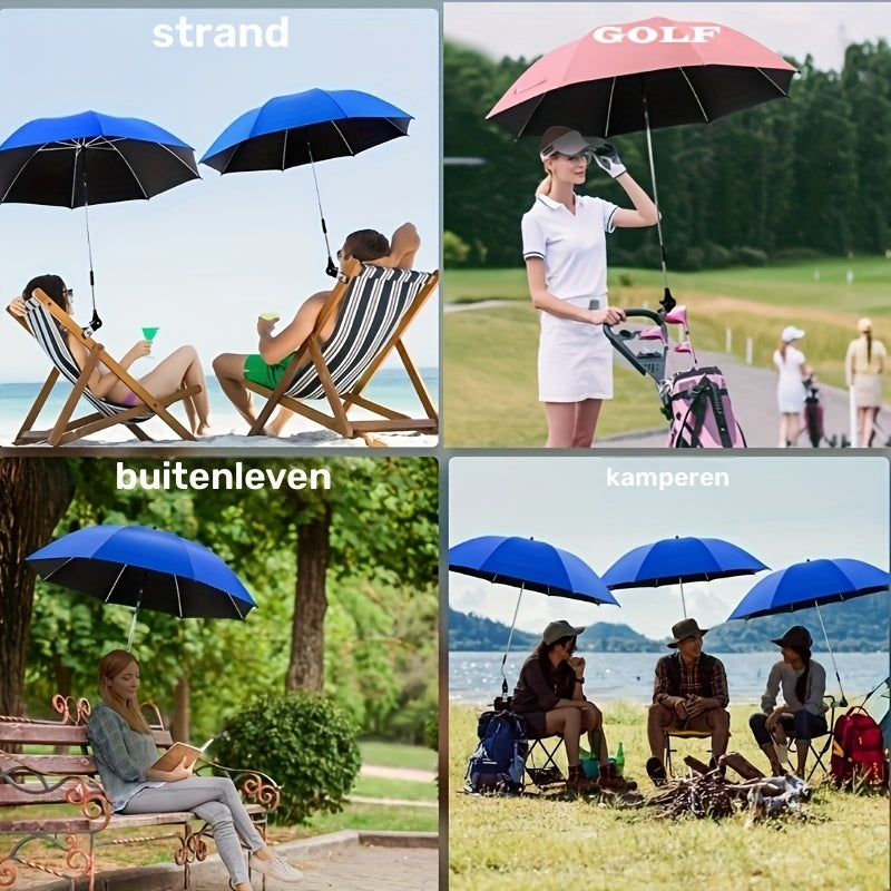 Solara Portable Shade Umbrella - UV-Resistant Polyester, Adjustable Height 4
