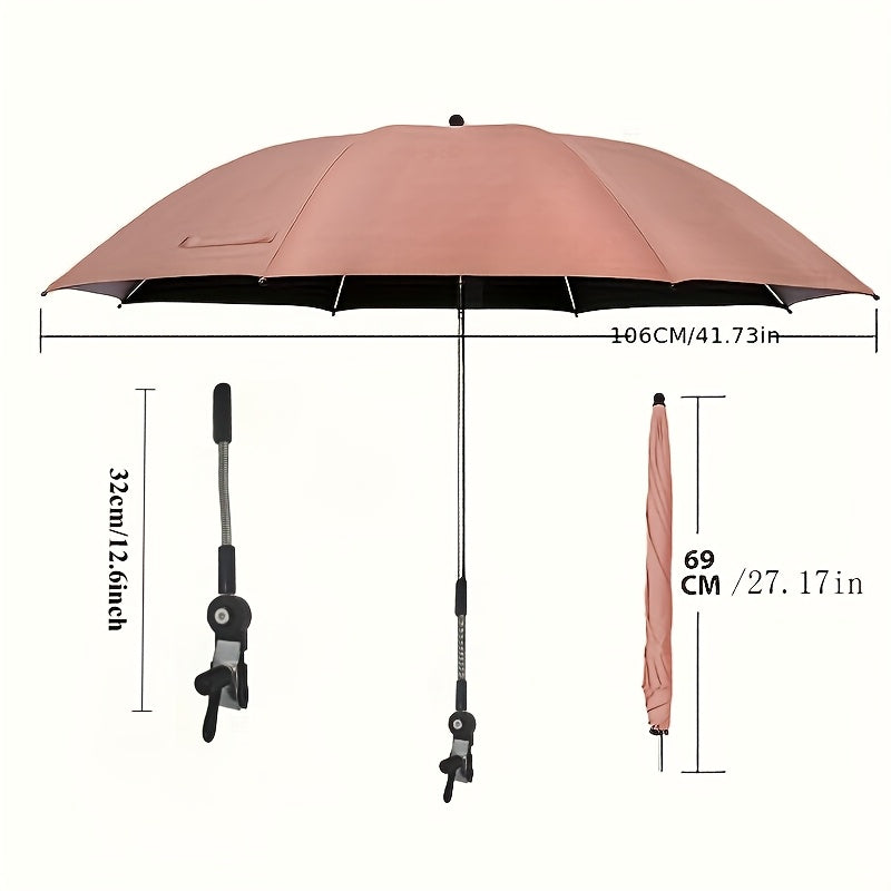 Solara Portable Shade Umbrella - UV-Resistant Polyester, Adjustable Height 5