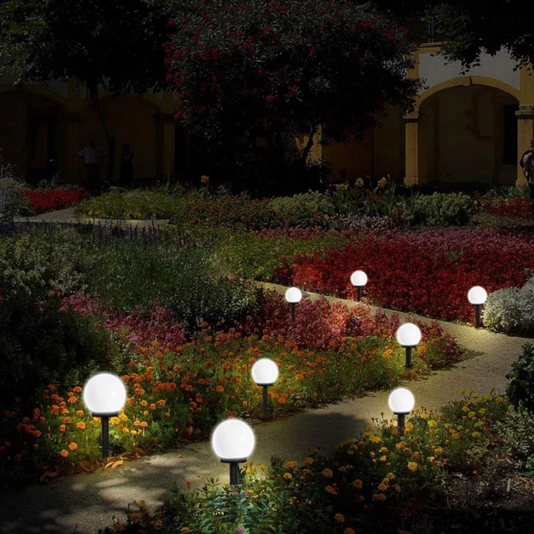 Solara Solar Garden Lights - Waterproof LED Set of 3, Elegant Outdoor Illumination 5