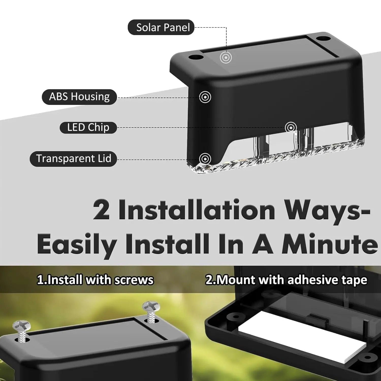 Solara Solar Garden Lights - Weatherproof Outdoor Lighting, Motion Sensor 8