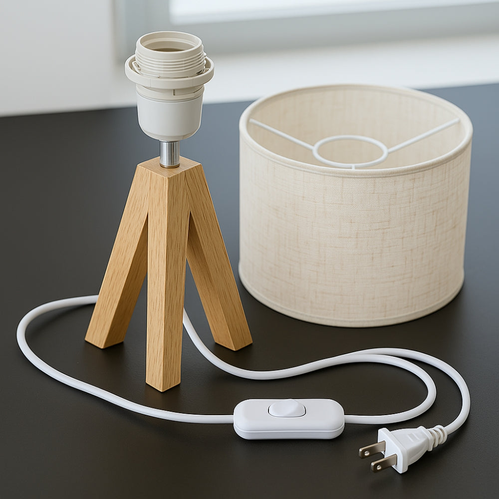 Solara Table Lamp - Wooden Base, Adjustable Light Settings for Bedroom and Desk 2