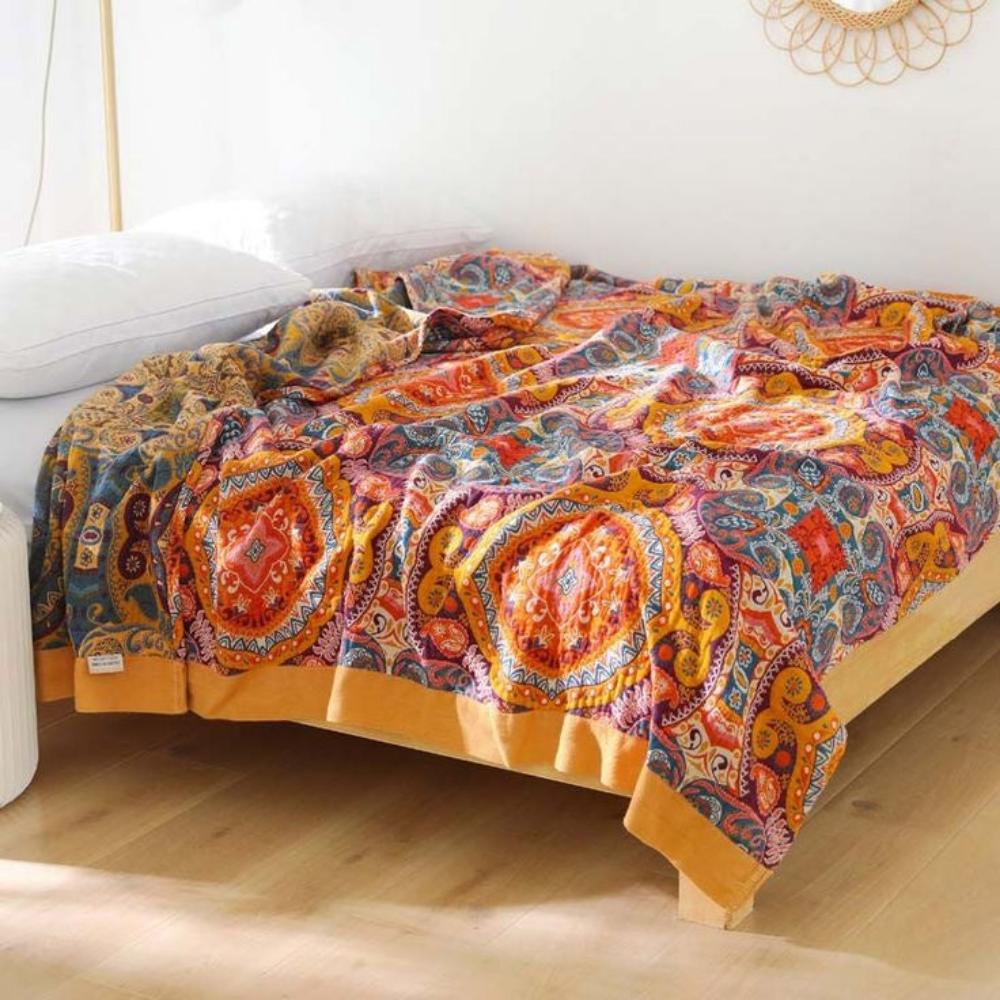 Soleil Cooling Blanket - Reversible Cotton, Breathable Design 2