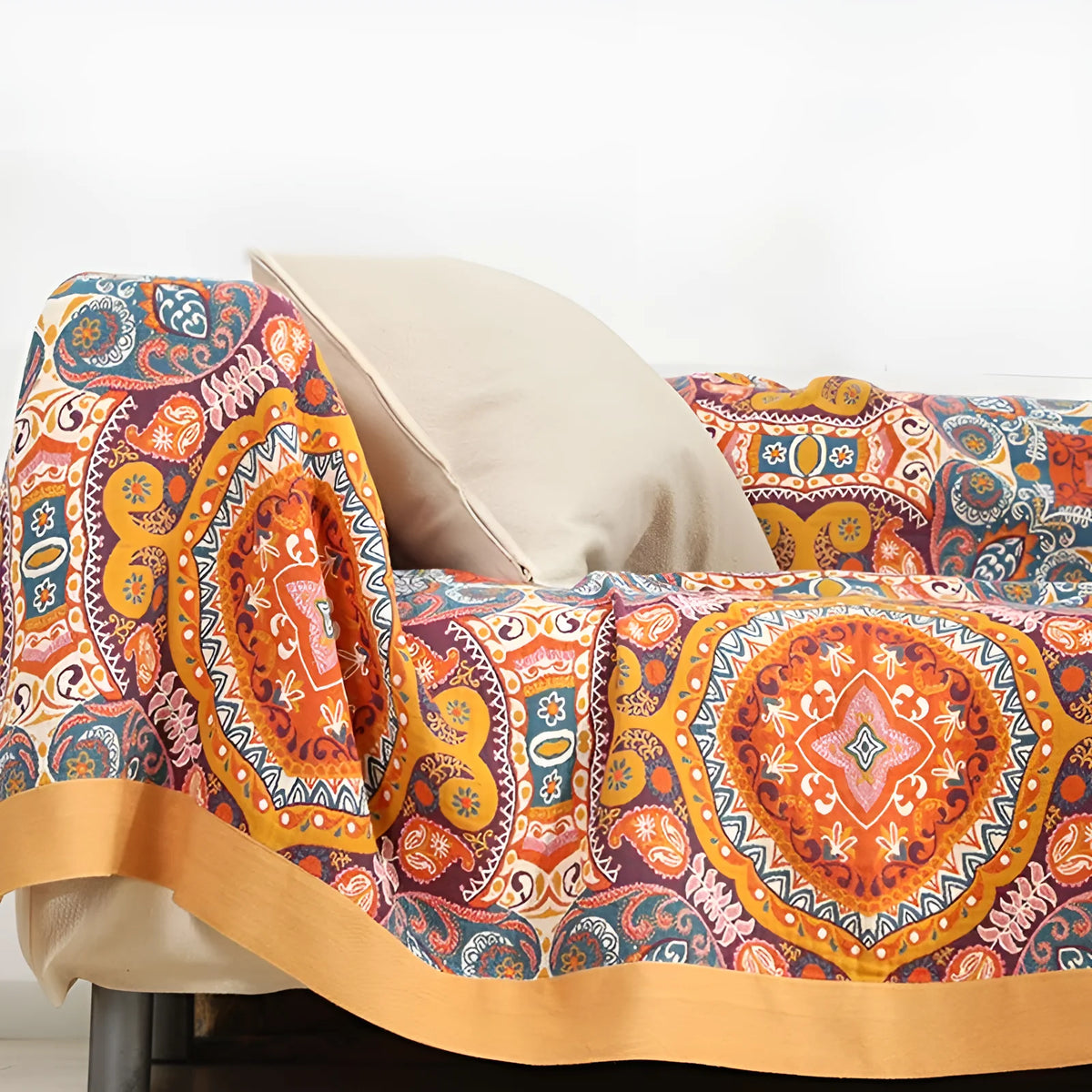 Soleil Cooling Blanket - Reversible Cotton, Breathable Design 5