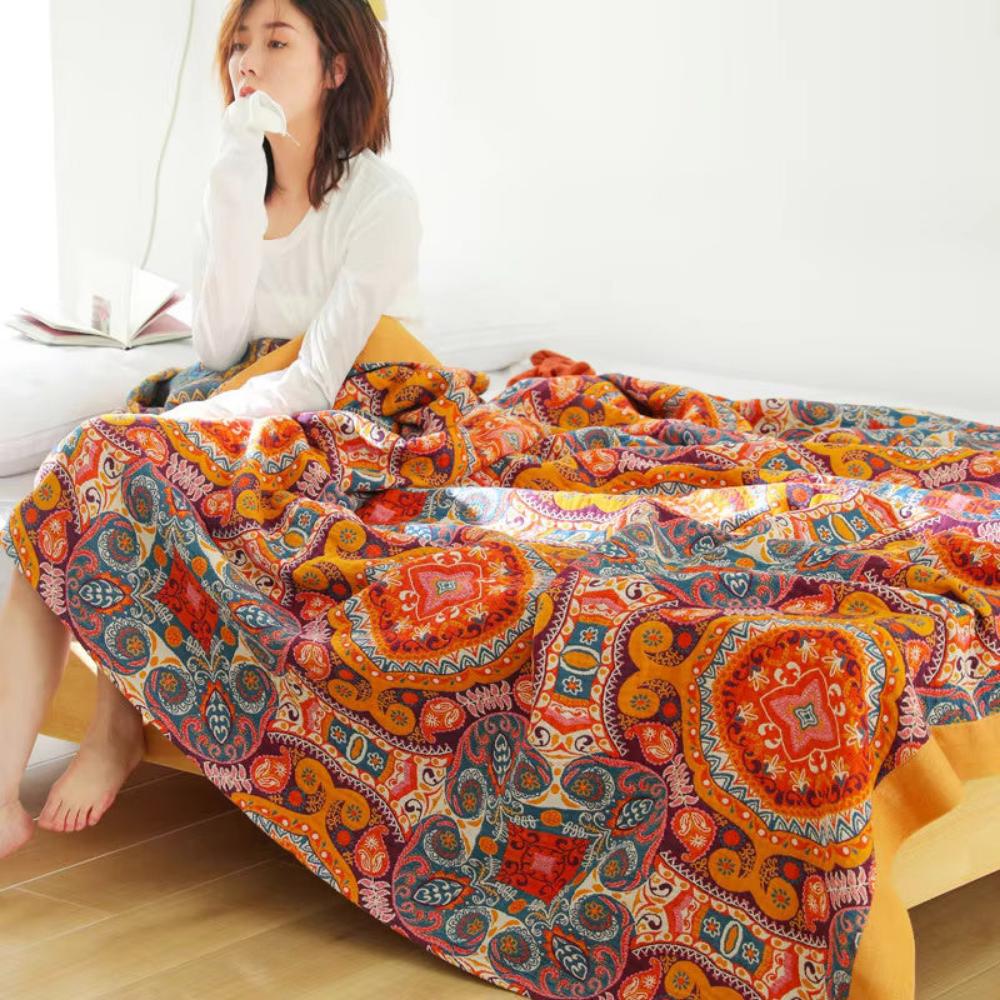 Soleil Cooling Blanket - Reversible Cotton, Breathable Design 6