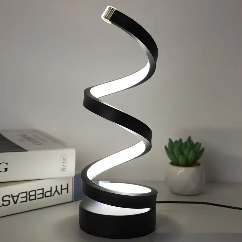 Sparrow Table Lamp - Modern Spiral Design, Dimmable LED for Bedroom and Living Room 1