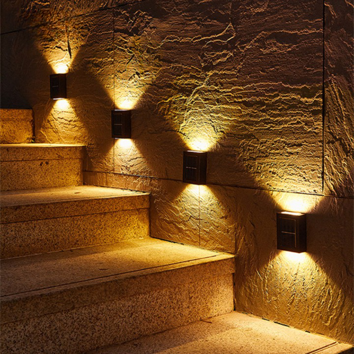 SunAura Outdoor Wall Light - Wireless LED Solar, Weatherproof 0