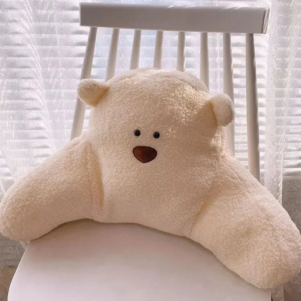 Talia Backrest Pillow for Bed - Soft Microfiber, Teddy Shape Support 4