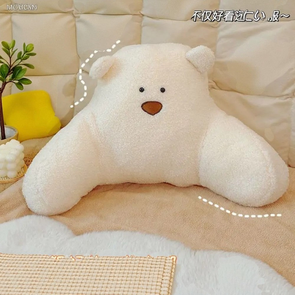 Talia Backrest Pillow for Bed - Soft Microfiber, Teddy Shape Support 7