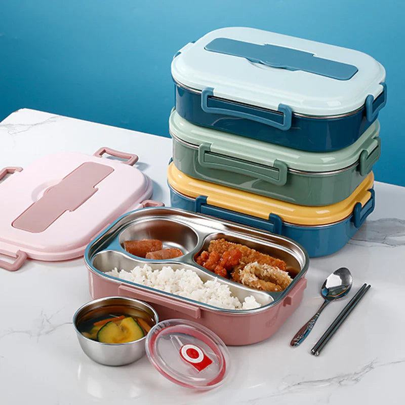 Thermo Insulated Lunch Box - Stainless Steel, Multi-Compartment 1