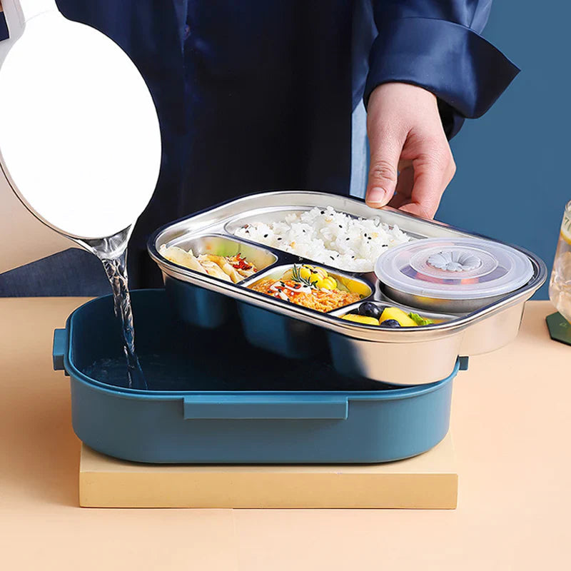 Thermo Insulated Lunch Box - Stainless Steel, Multi-Compartment 2