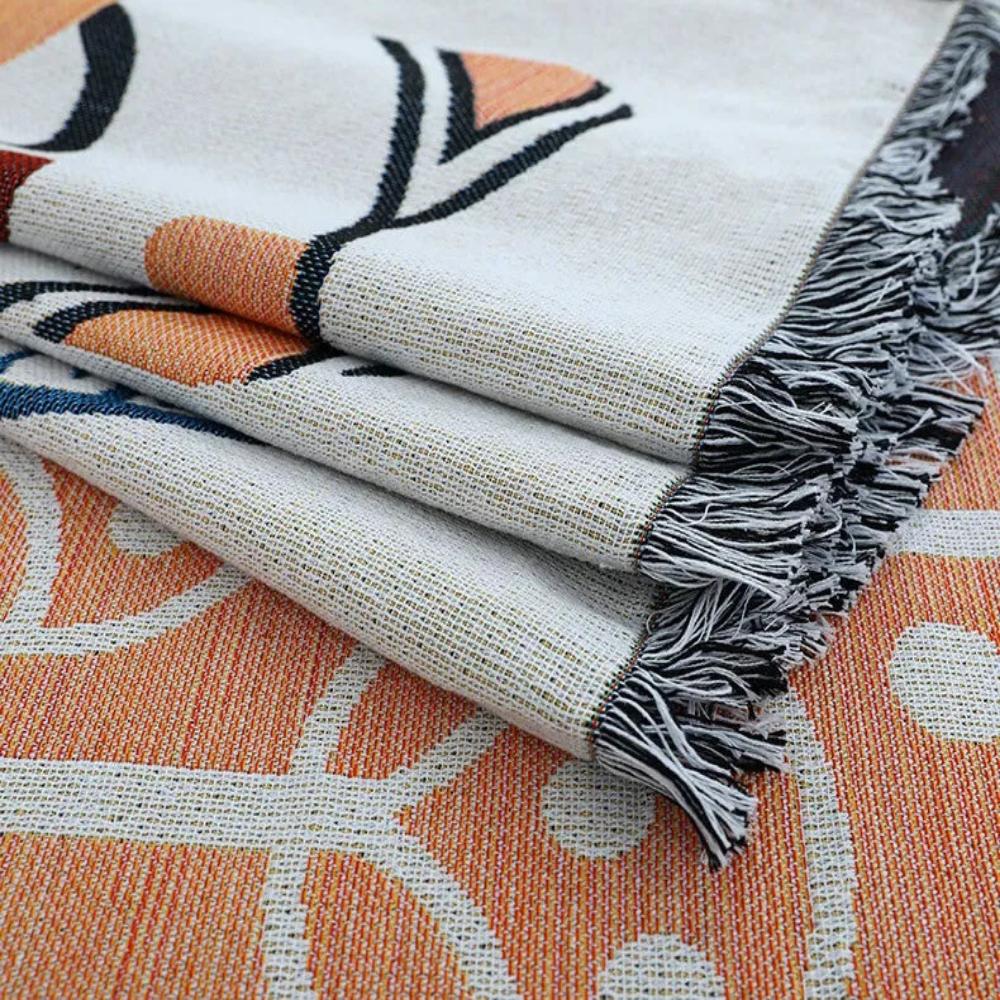 Tidal Sofa Cover - Cotton Linen, Jacquard Design, Lightweight 8