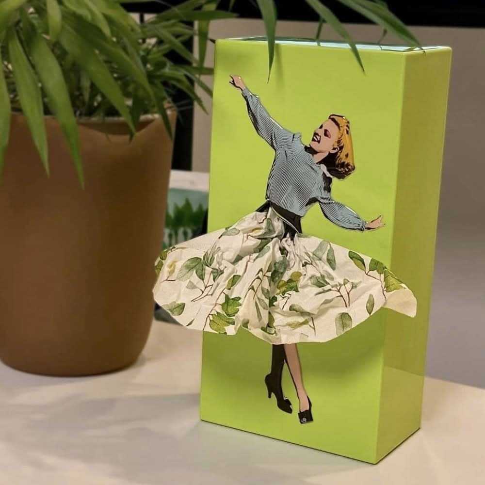 TissuDance Tissue Box Cover - Playful Plastic Design for Home Decor 8