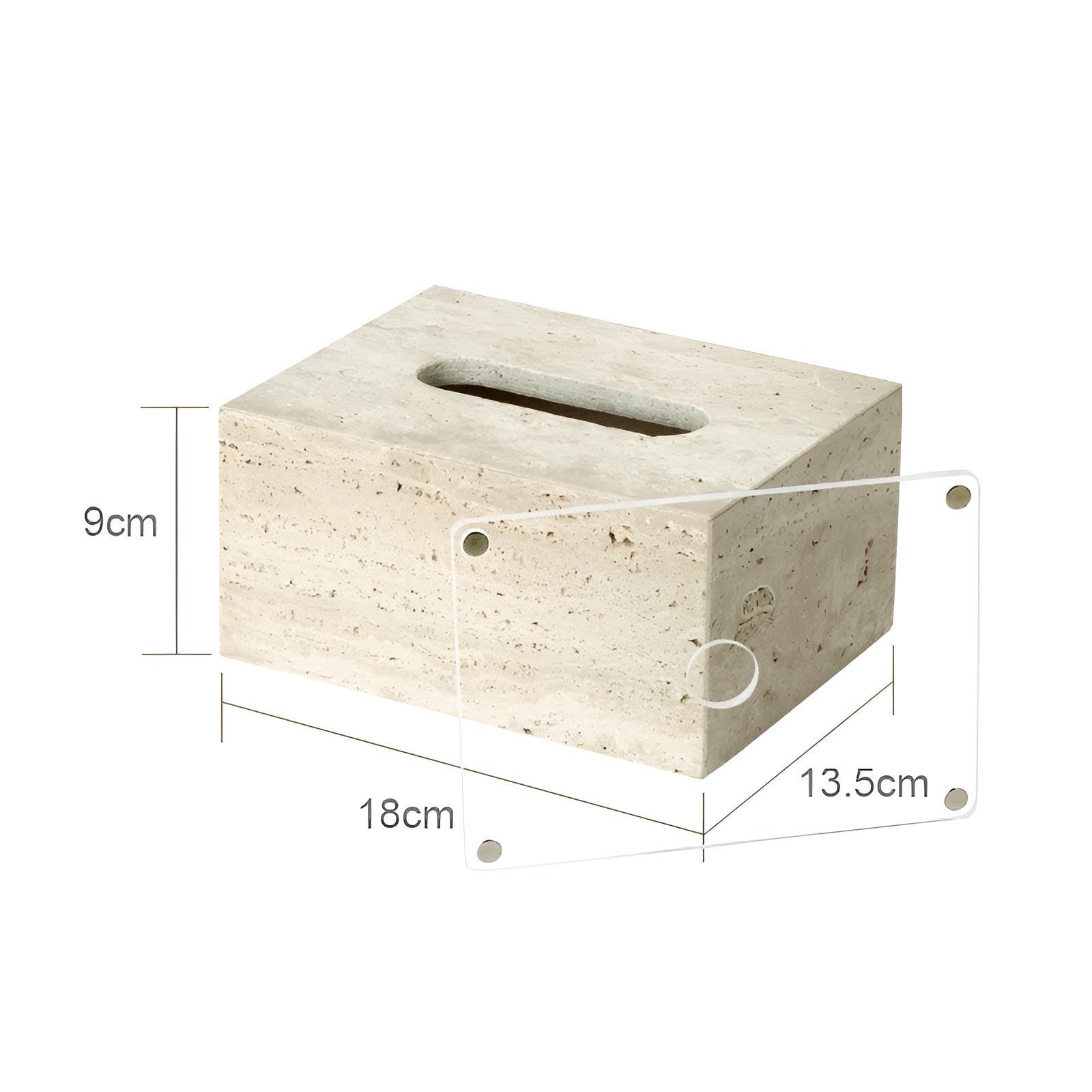Travis Bathroom Accessories Set - Natural Stone, Elegant Design 12