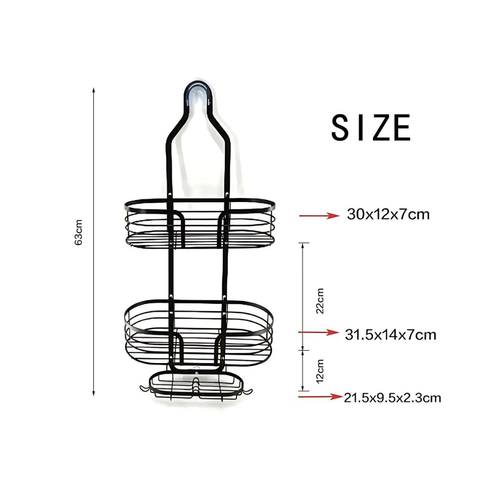 Trellis Shower Caddy - Durable Iron, No-Tool Installation 0