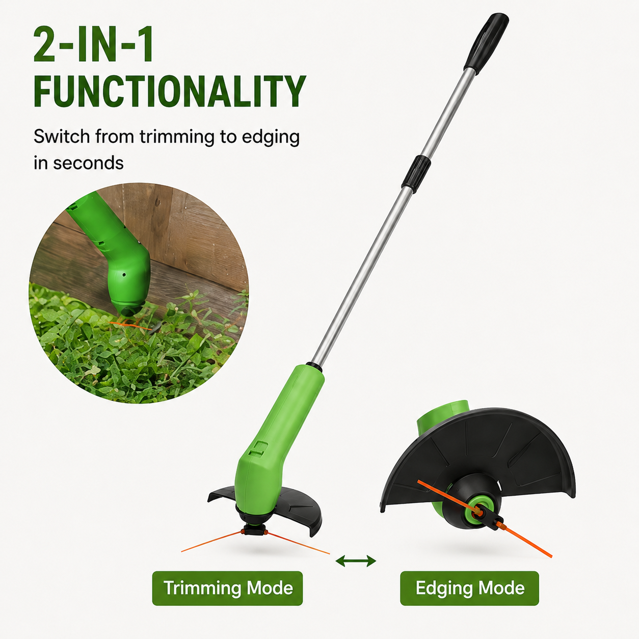 Tremor Lawn Trimmer - Cordless, Lightweight Design 6
