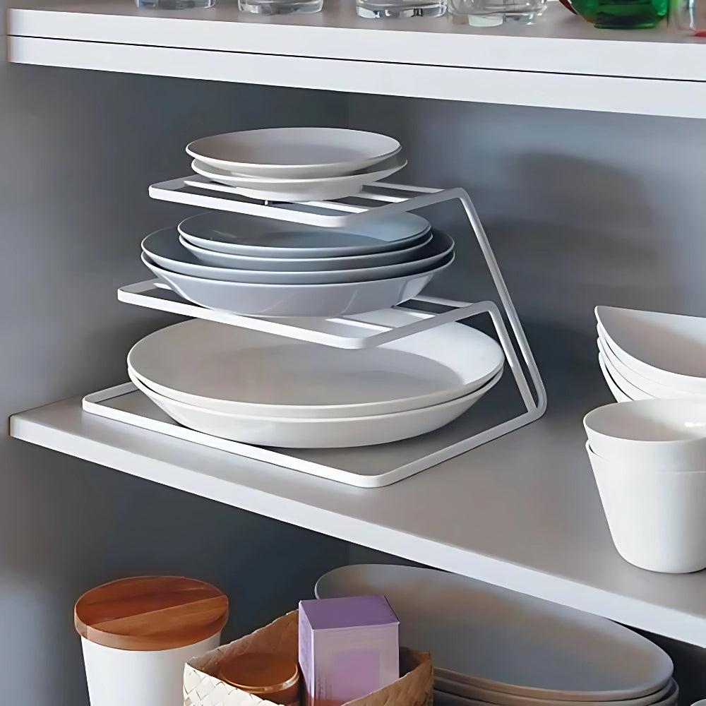Tresco Dish Rack - Stainless Steel, 2-Tier Space Saver 3