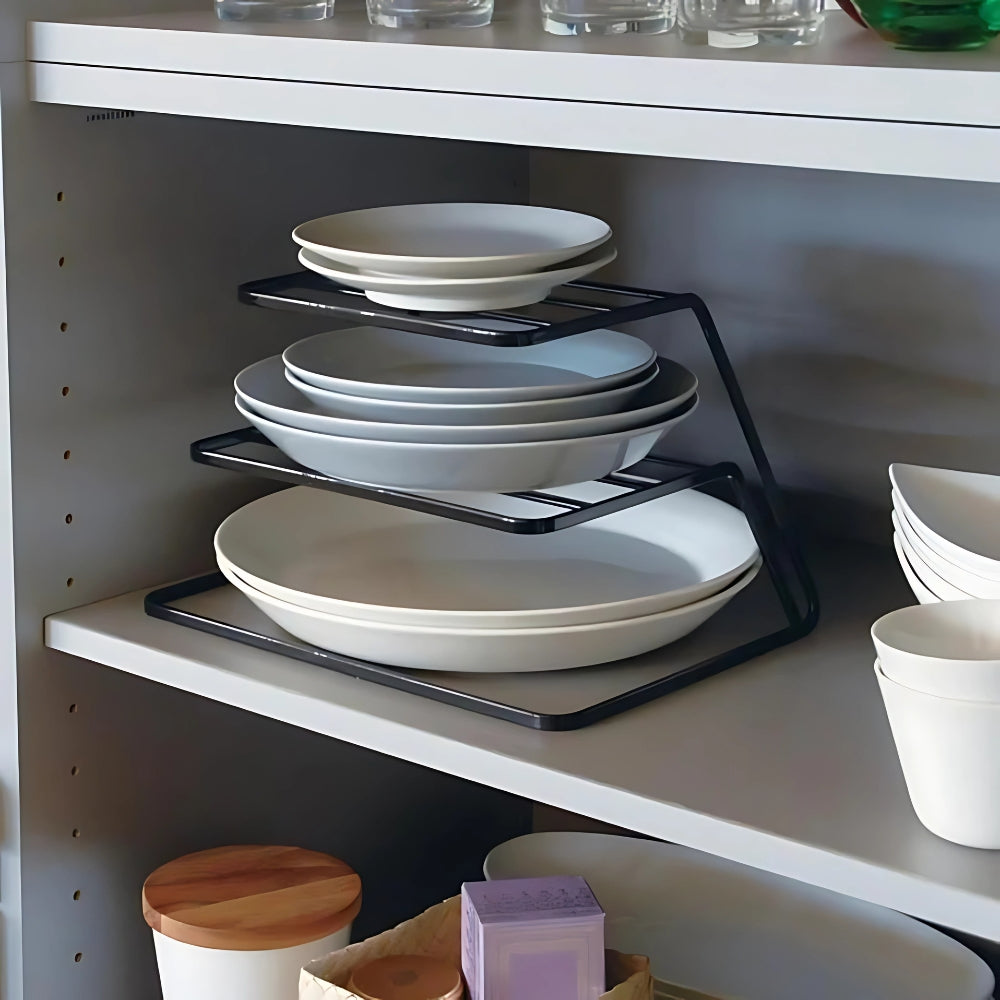 Tresco Dish Rack - Stainless Steel, 2-Tier Space Saver 4