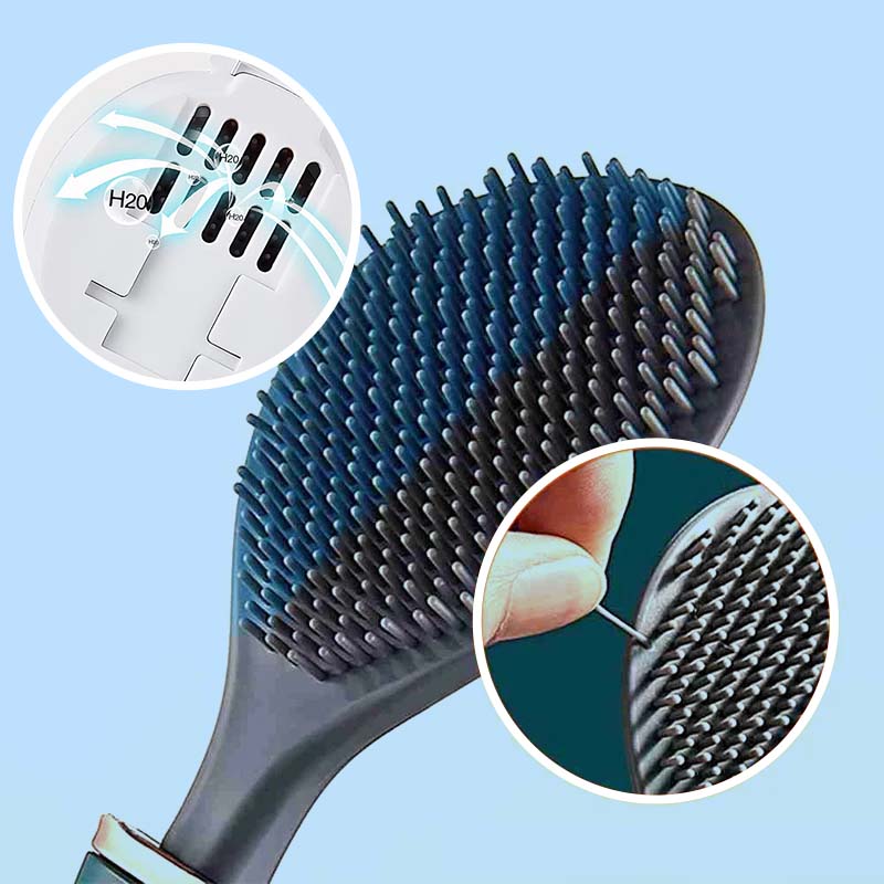 Tresco Toilet Brush - Flexible Silicone with Quick-Dry Holder, Wall Mount 2