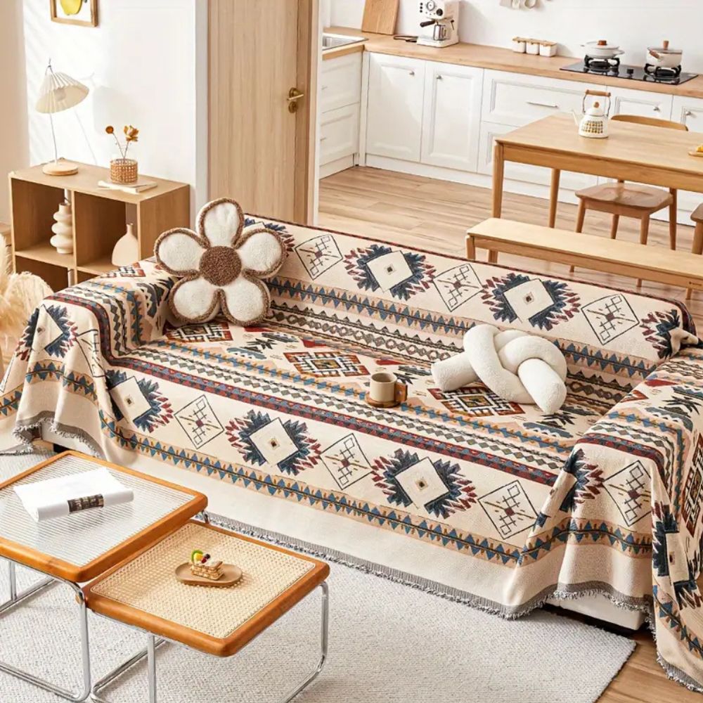 Tribe Sofa Cover - Premium Chenille, Bohemian Slipcover for Sectionals 4