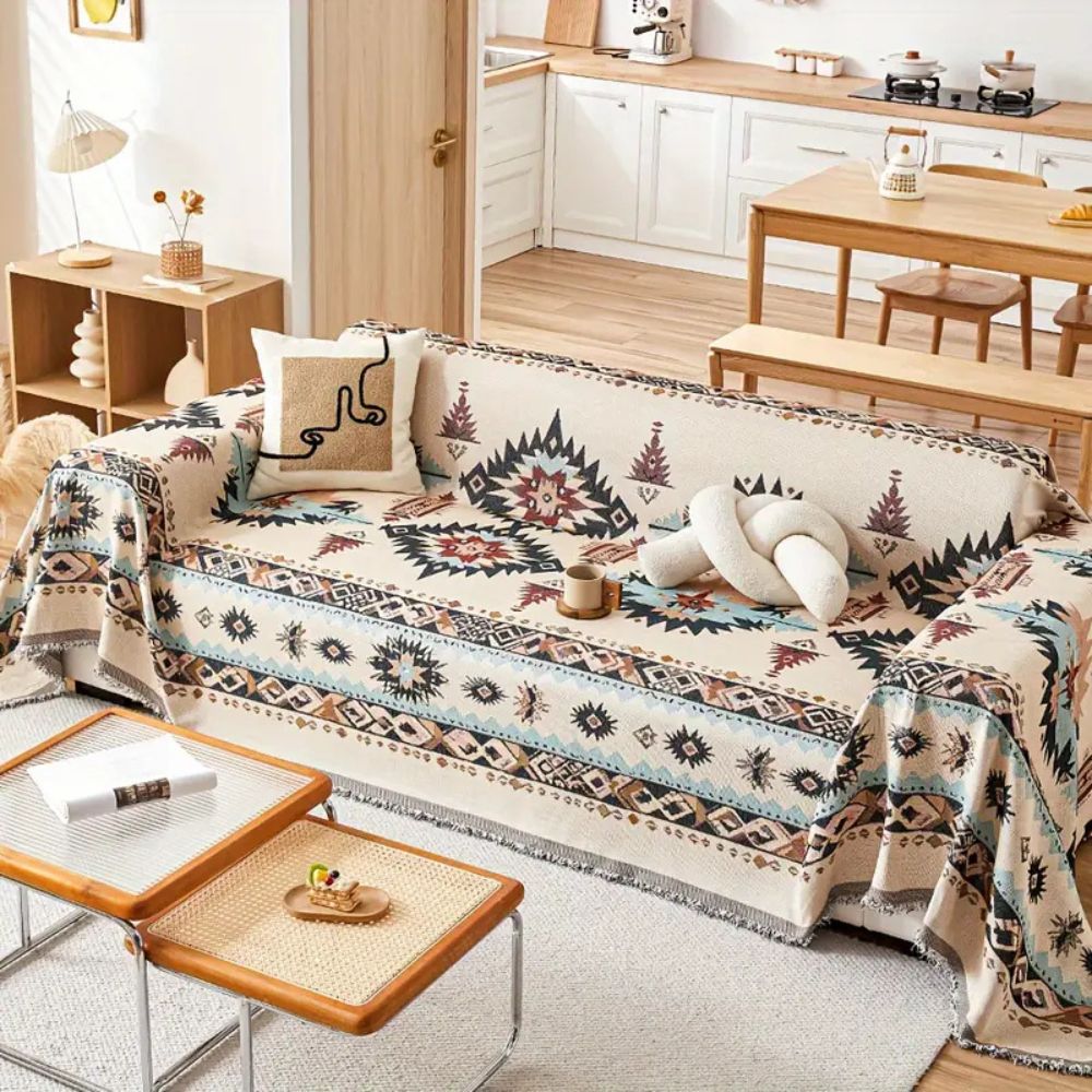 Tribe Sofa Cover - Premium Chenille, Bohemian Slipcover for Sectionals 6
