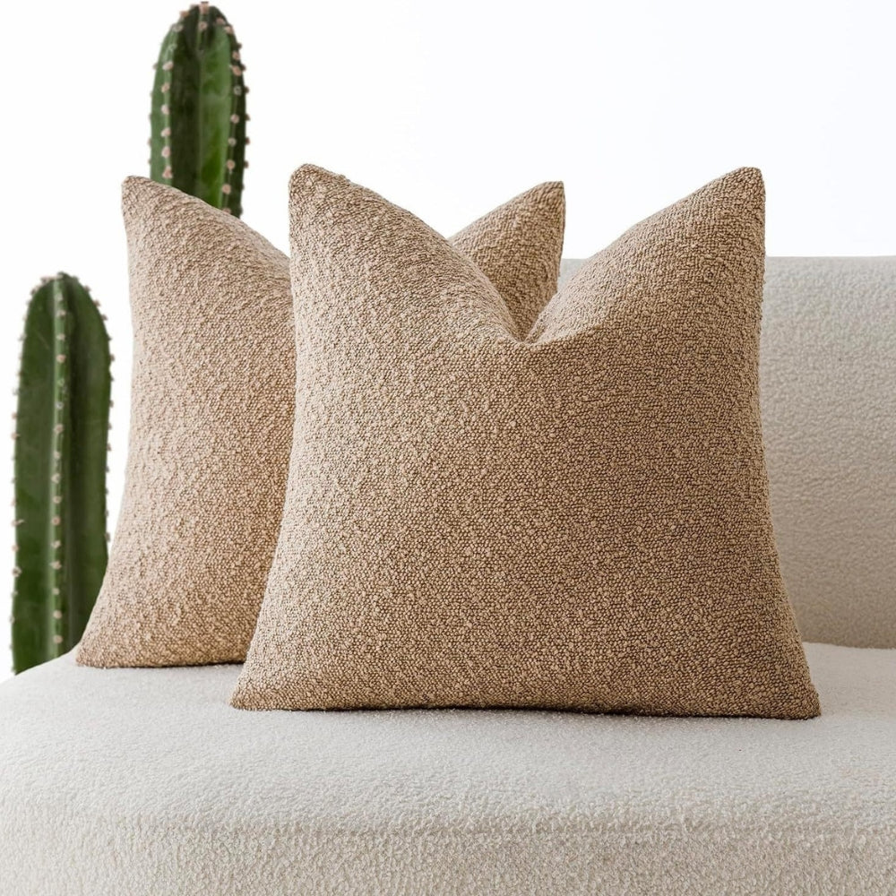 Truvel Boucle Cushion Cover - Durable Microfiber, 18x18 Inches 3