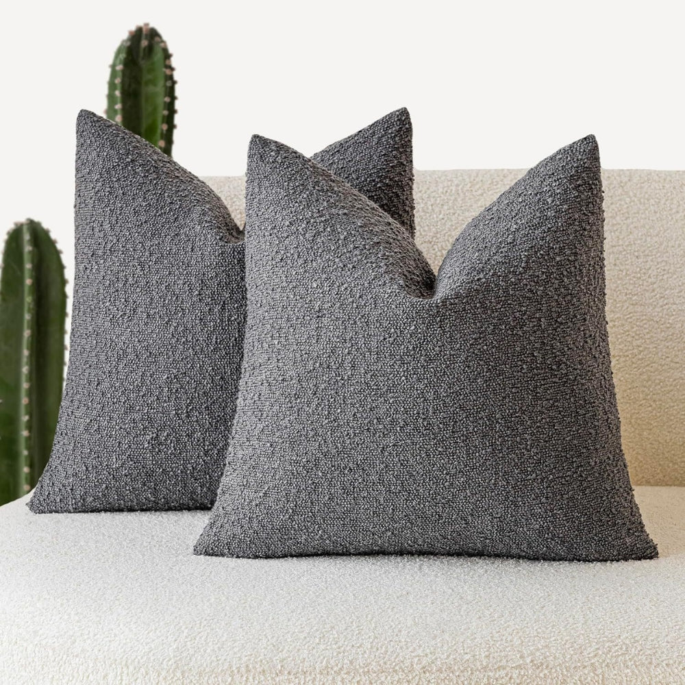Truvel Boucle Cushion Cover - Durable Microfiber, 18x18 Inches 4