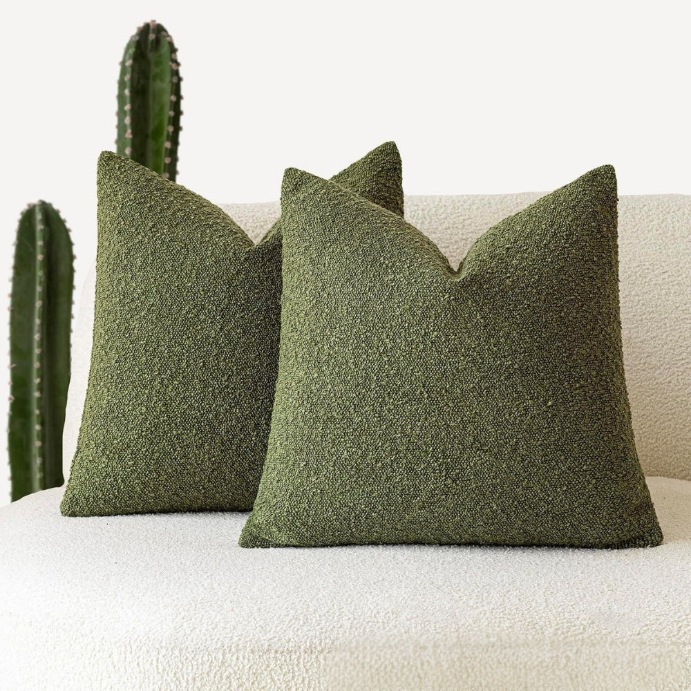 Truvel Boucle Cushion Cover - Durable Microfiber, 18x18 Inches 5