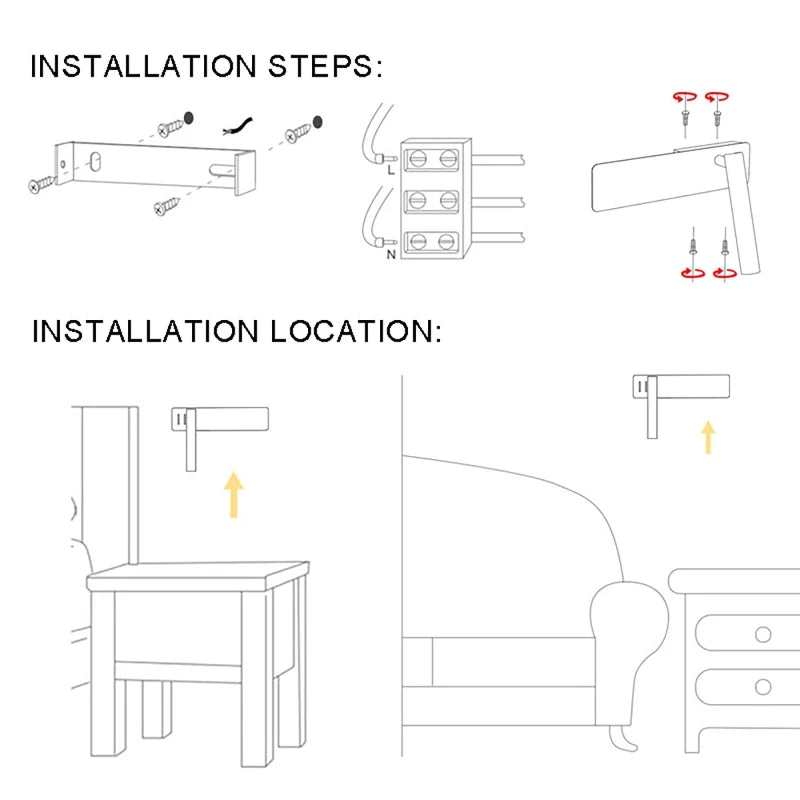 Twirllite LED Lamp - Rotatable Wall Light, Adjustable Brightness 6