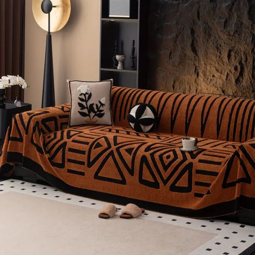 Urban Maze Sofa Cover - Premium Microfiber, Pet-Friendly Design 4