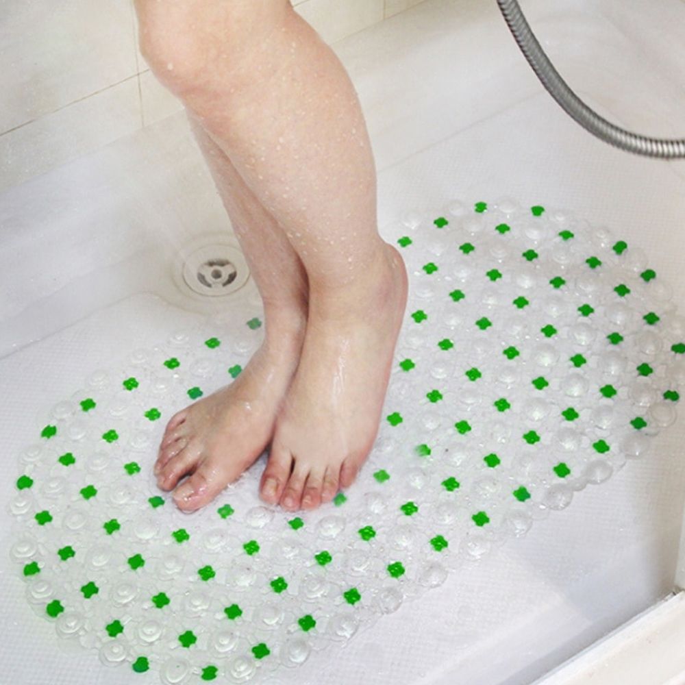 Velo Shower Mat - Non-Slip PVC with Suction Cups, Quick Drain Design 1