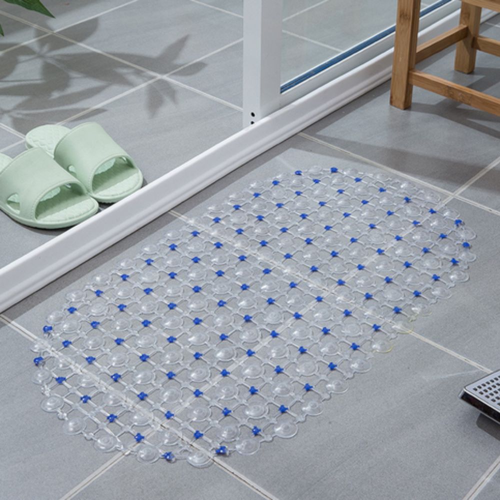 Velo Shower Mat - Non-Slip PVC with Suction Cups, Quick Drain Design 12