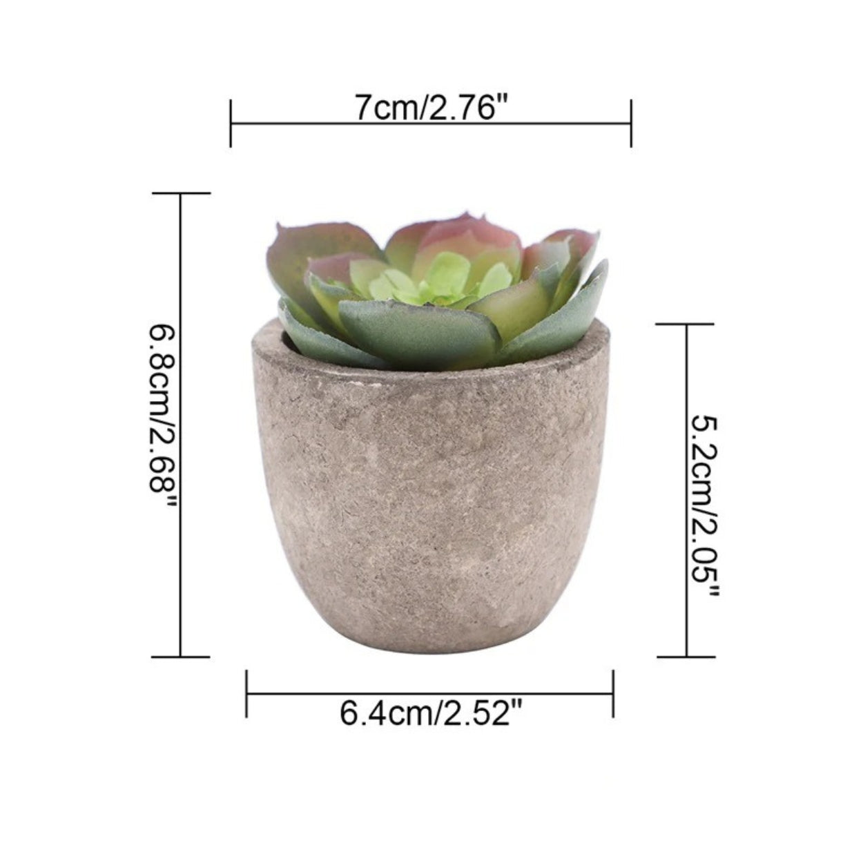 Verdea Artificial Succulent Plant - Realistic Faux Greenery, Rustic Pot 0