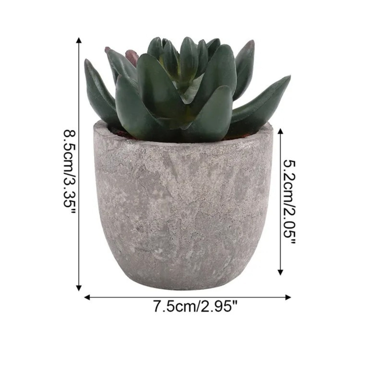 Verdea Artificial Succulent Plant - Realistic Faux Greenery, Rustic Pot 10