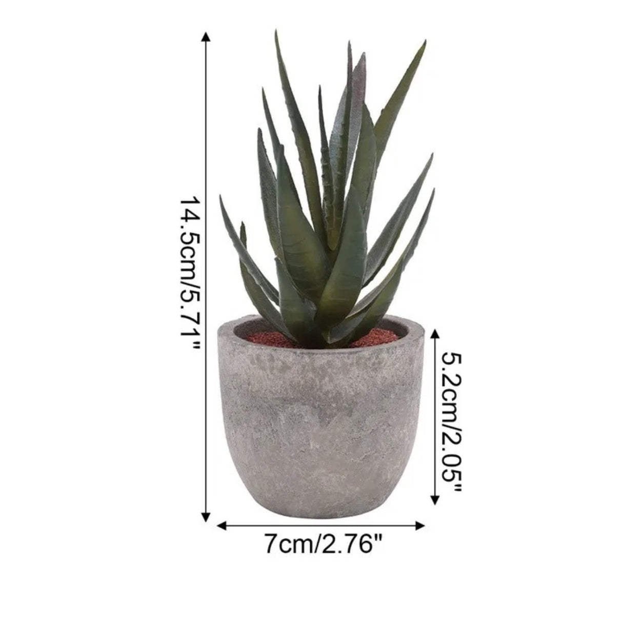 Verdea Artificial Succulent Plant - Realistic Faux Greenery, Rustic Pot 11