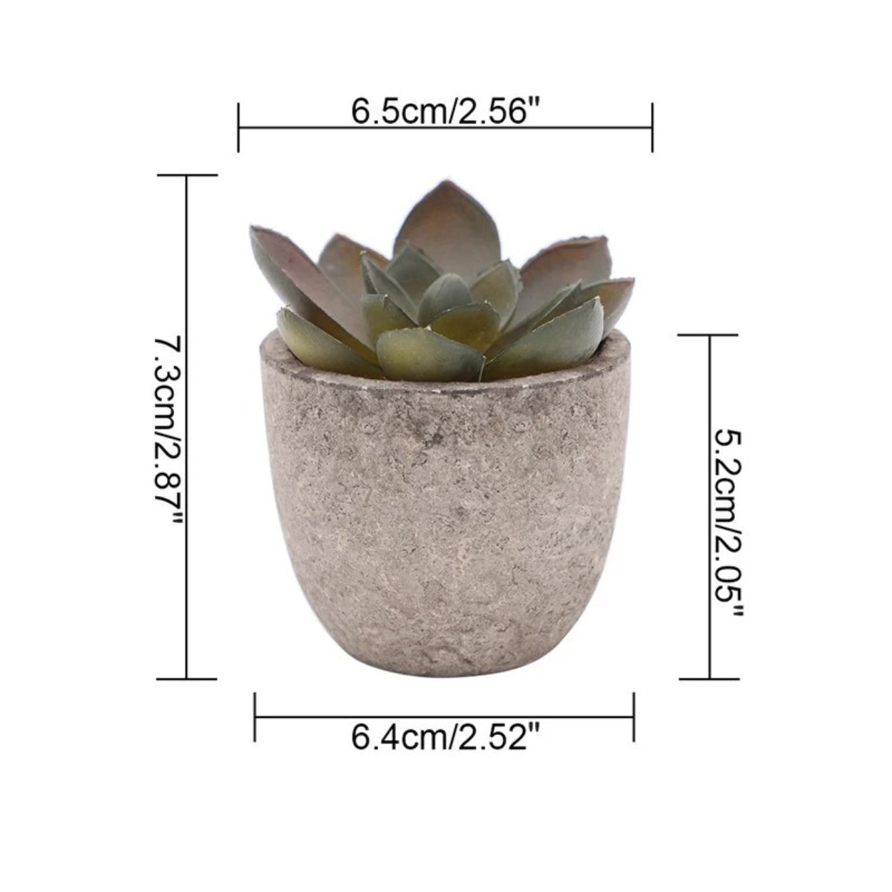 Verdea Artificial Succulent Plant - Realistic Faux Greenery, Rustic Pot 9