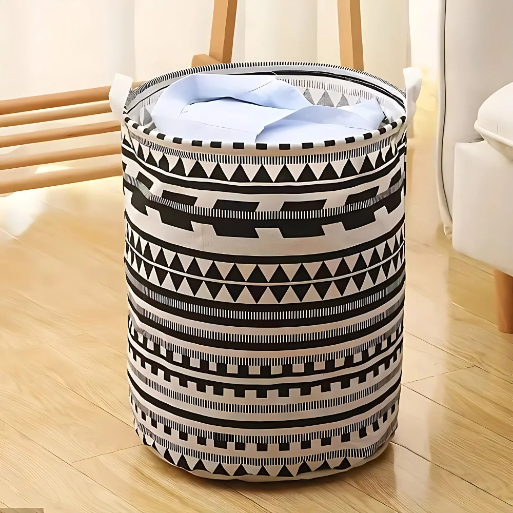 Vero Laundry Hamper - Foldable Tribal Pattern, Large Capacity 1