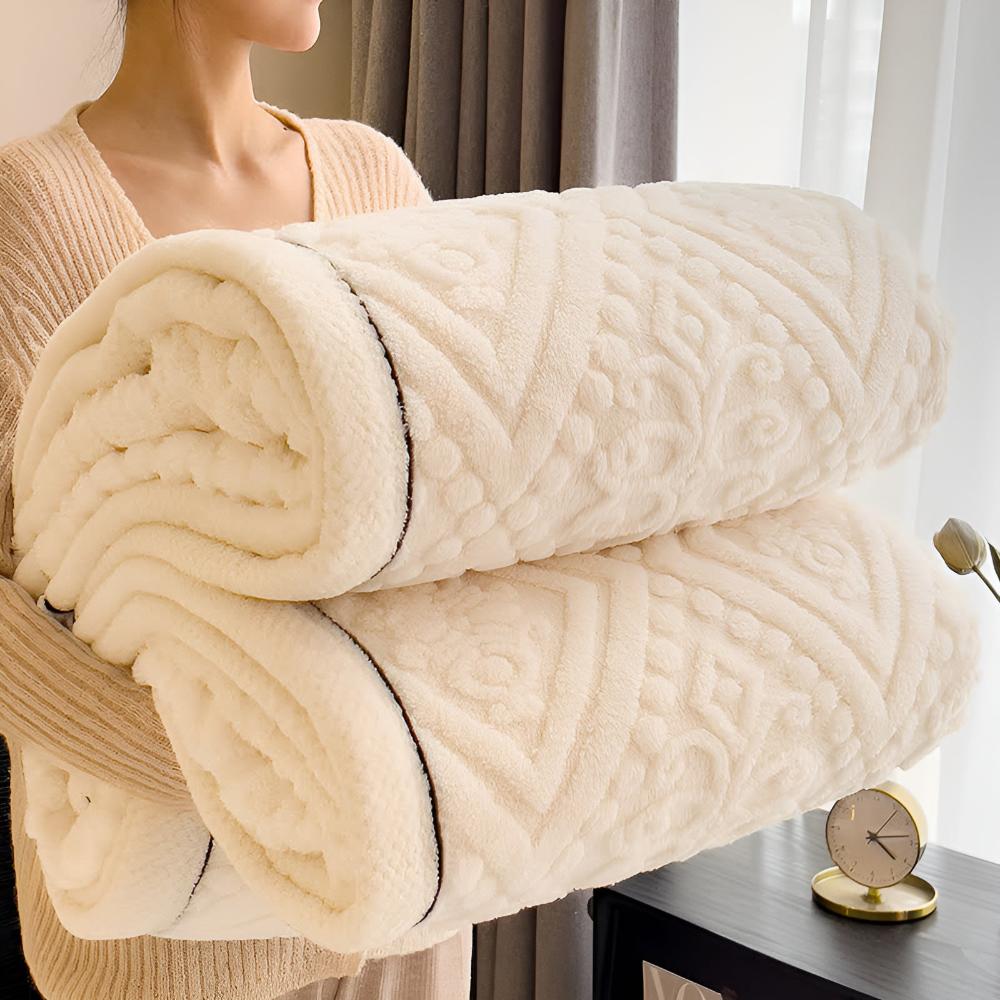 Vesper Velvet Blanket - Plush Sherpa Backing, Year-Round Comfort 0