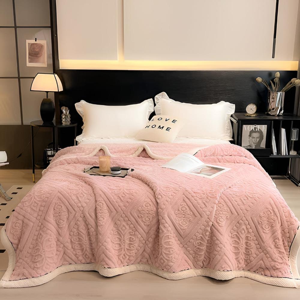 Vesper Velvet Blanket - Plush Sherpa Backing, Year-Round Comfort 6