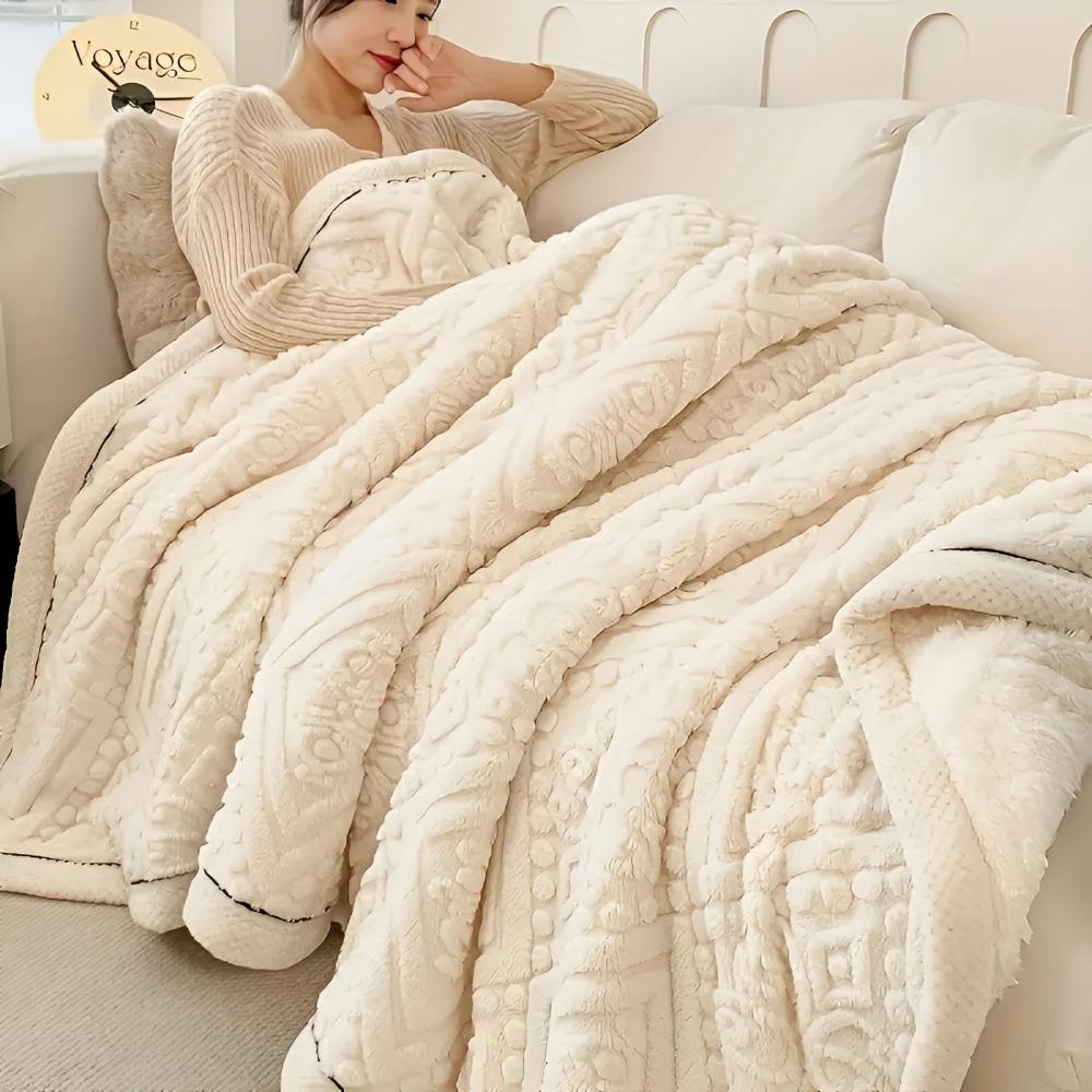 Vesper Velvet Blanket - Plush Sherpa Backing, Year-Round Comfort 7