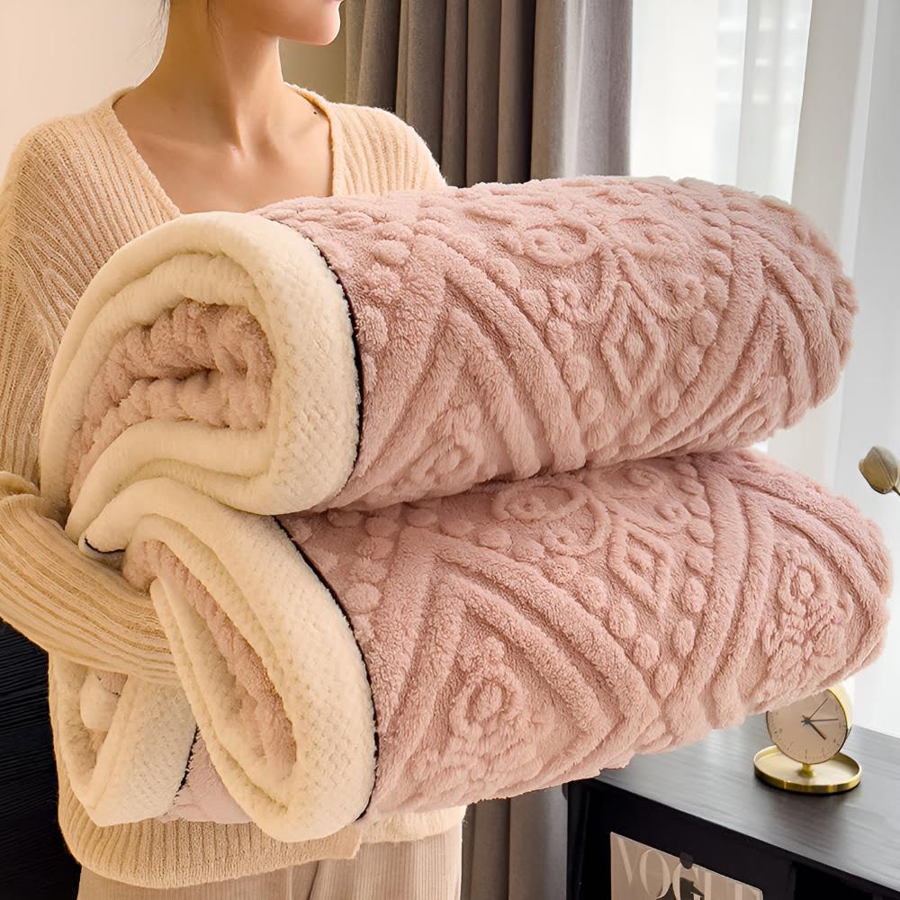 Vesper Velvet Blanket - Plush Sherpa Backing, Year-Round Comfort 9