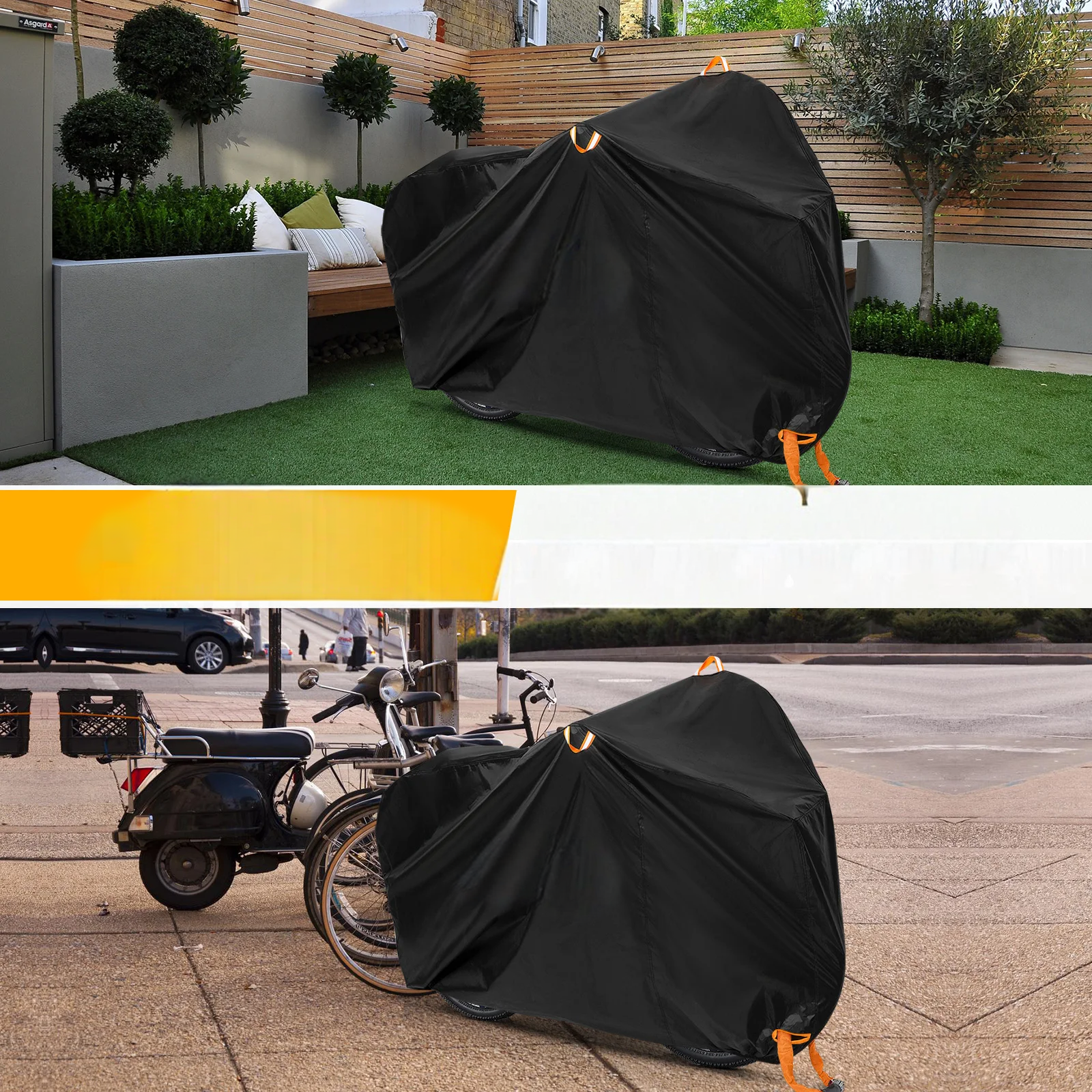 Vespera Bike Cover - Waterproof Oxford Fabric, Reflective Safety 4