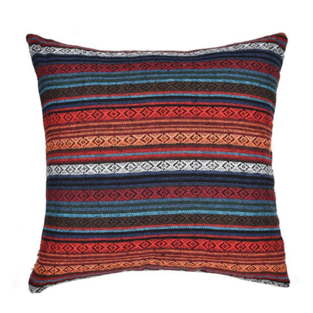 Vibrant Cushion Cover - Woven Microfiber, Bohemian Geometric Design 3