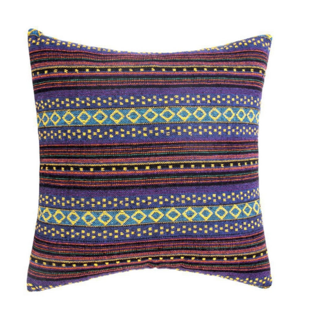 Vibrant Cushion Cover - Woven Microfiber, Bohemian Geometric Design 4