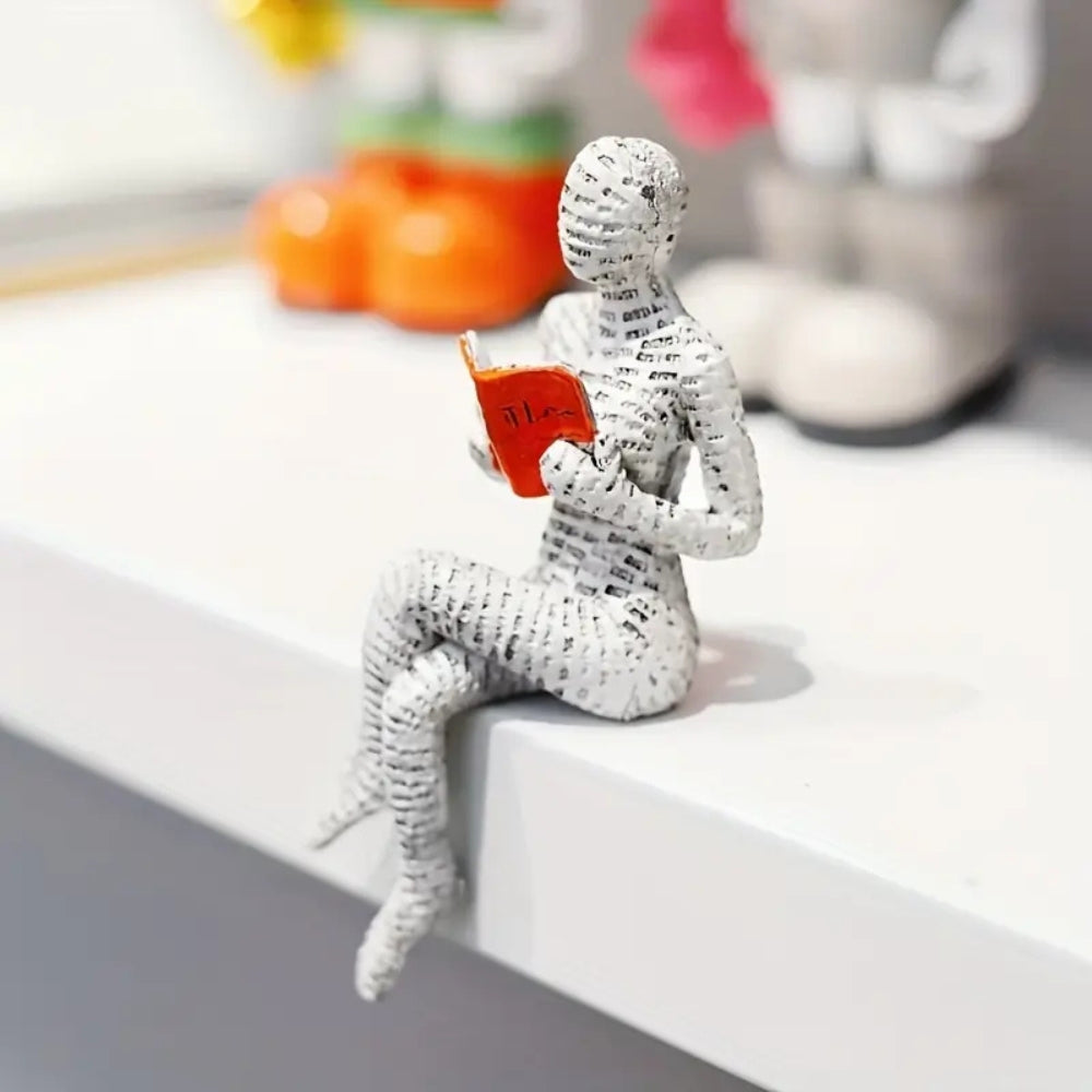 Wanda Reading Figurine - Durable Resin, Artistic Design 4