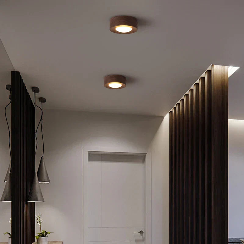 Wander Ceiling Lamp - Walnut Wood, LED Ceiling Light Fixture 4