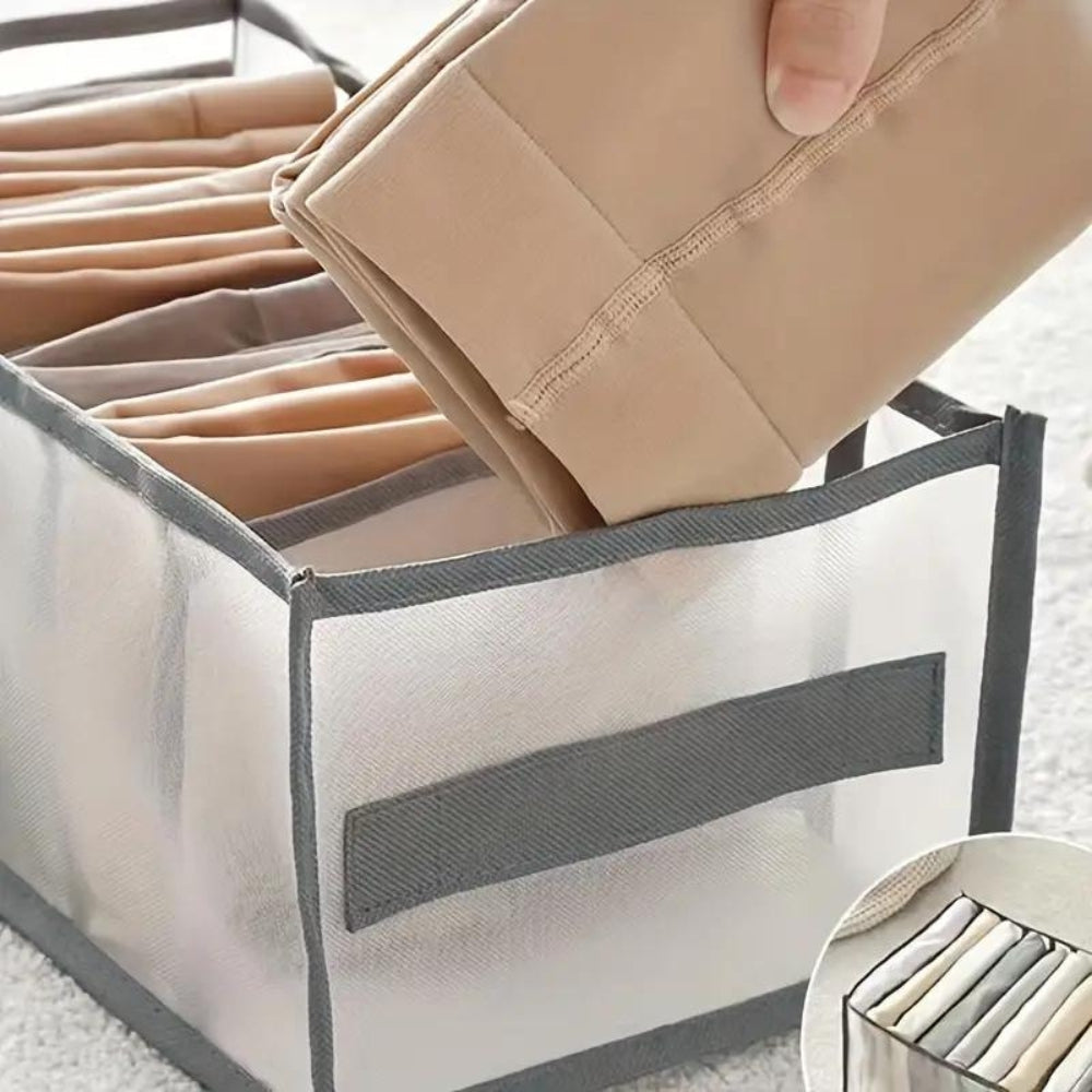 Waver Clothes Organizer - 7 Compartment Fabric Storage for Wardrobe Organization 5