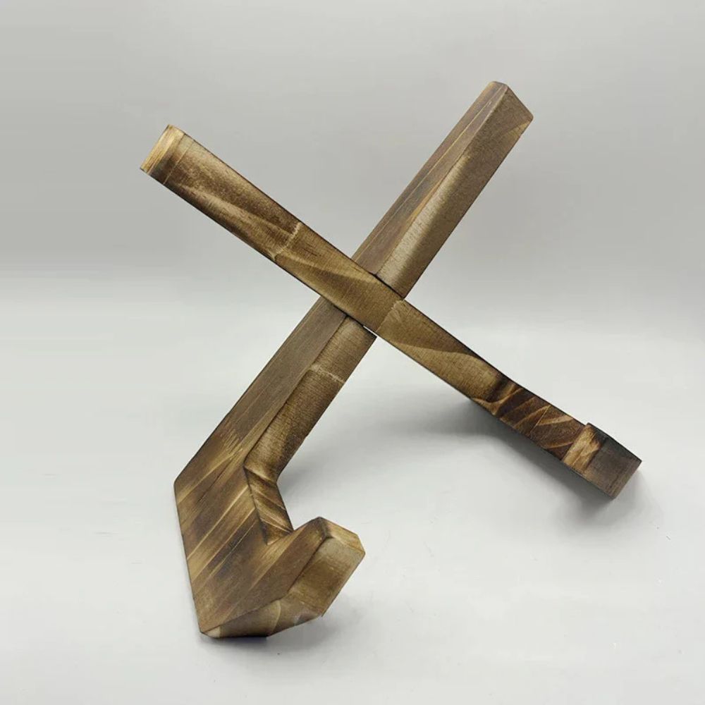 Waverly Book Stand - Premium Pine Wood, X-Frame Design 3
