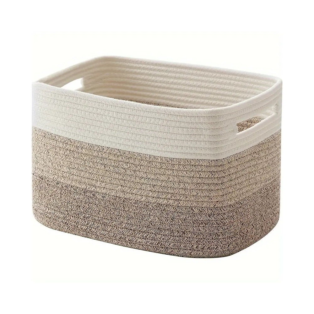 Waverly Storage Basket - Woven Cotton, Ombre Design 0