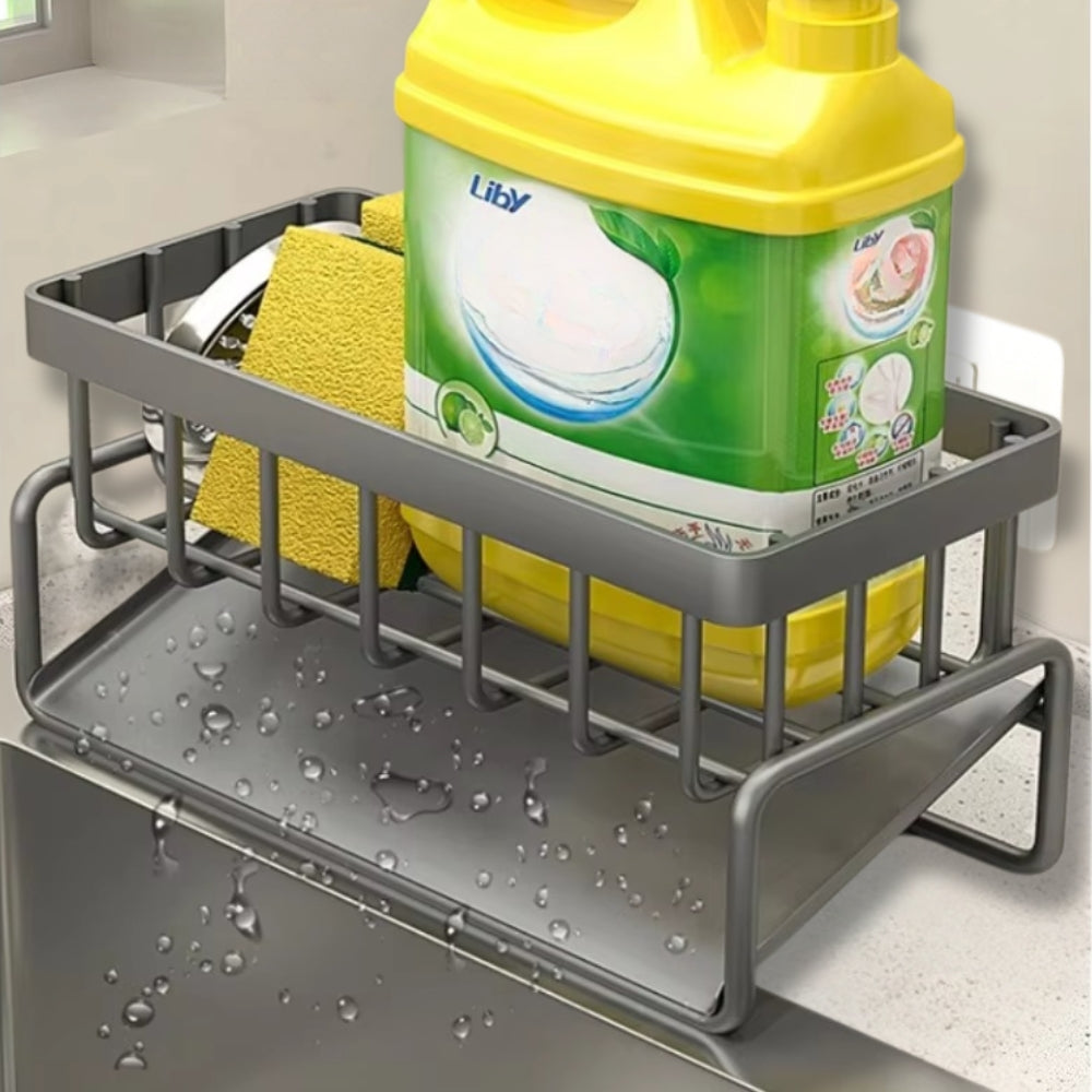 Wesley Wall Mounted Drying Rack - Carbon Steel, Compact Storage for Sponges and Towels 5